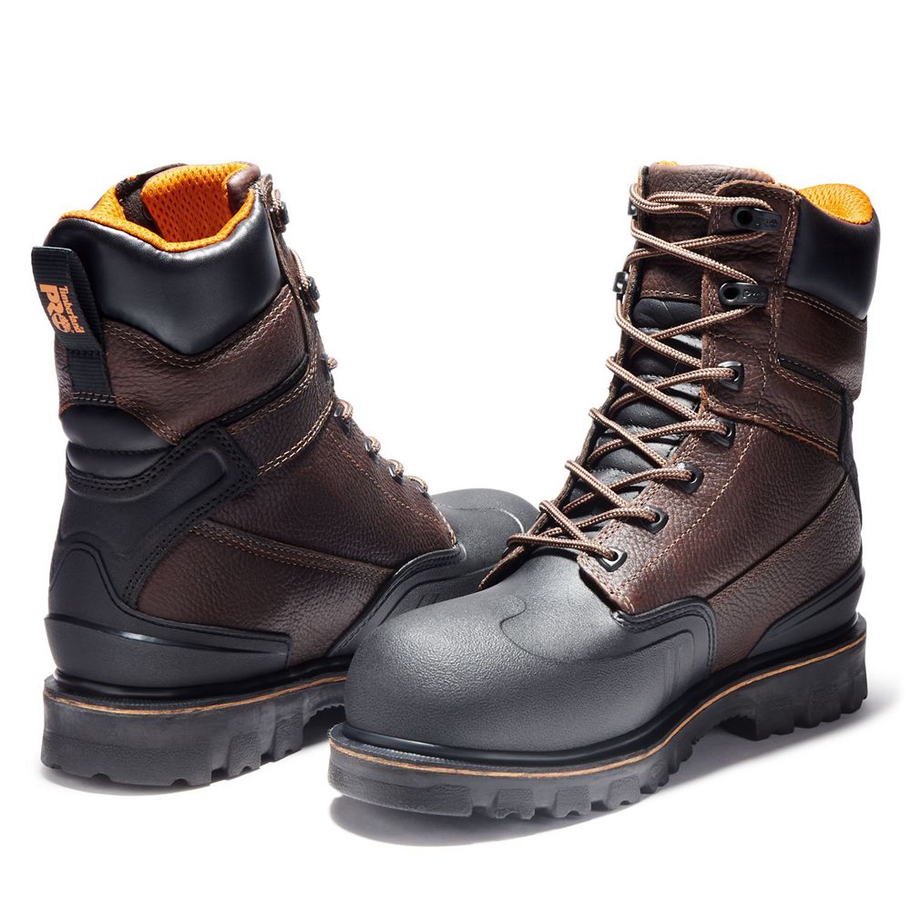 Botas de Trabajo Timberland Hombre Pro® Rigmaster 8\" Steel Toe Marrones/Negras - Chile CIY-264935